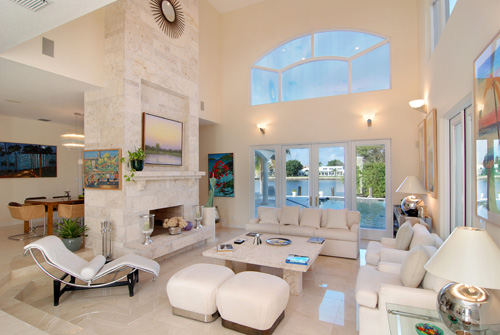 A gorgeous room with fantastic windows, showcased in a way sure to get the attention of luxury buyers.  This Florida home is listed by Burt Minkoff of Corcoran for $2,749,000.