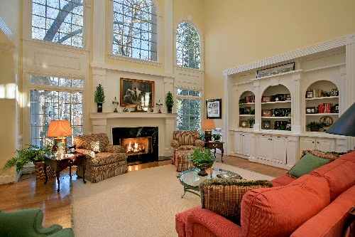 This Georgia home features a stunning livingrooom with floor to ceiling windows.  It is listed for $649,000 by Randy Gottschalk of Coldwell Banker Atlanta.  Click the photograph to view more of this listing.