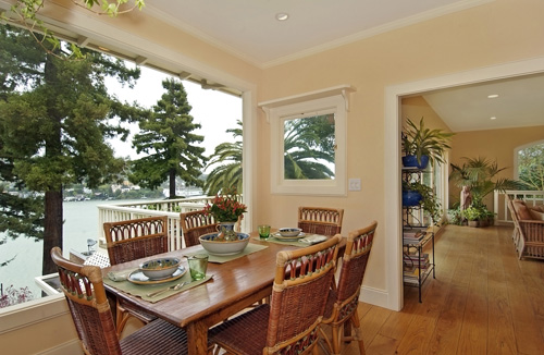 This dining area is beautifully captured, really highlighting the great selling features of this $1,850,000 home.  This property is listed by Janet Williamson of Frank Howard Allen.   